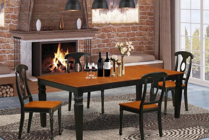 This gorgeous dining set is similar to a classic Missionary style and adds an elegant