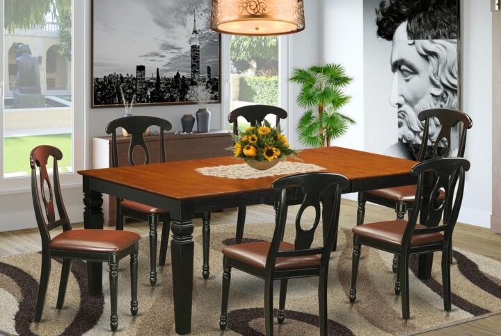 This beautiful dining room set is similar to a timeless Missionary design and adds an classy