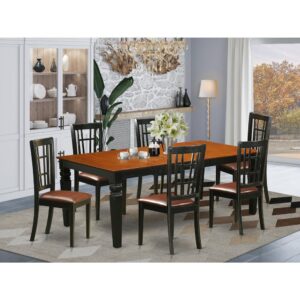 This gorgeous dining room set is reminiscent of a classic Missionary design and adds an classy