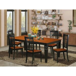 This gorgeous dining set is reminiscent of a timeless Missionary design and adds a stylish