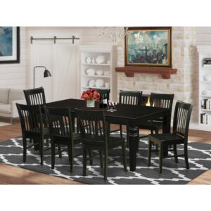 Contemporary Touch To Any Kitchen Area Or Dining Area. This Kind Of Nine Piece Dining Room Table Set With One Table And 8 Dining Room Chairs. Premium Quality Kitchen Set Which Made From 100% Asian Hardwood. Simply No Mdf