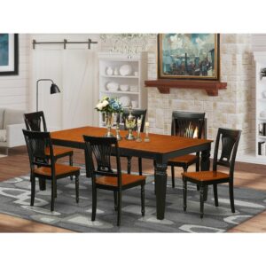 This beautiful dining set is reminiscent of a timeless Missionary style and adds an elegant