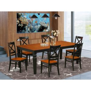 This gorgeous dining room set is reminiscent of a timeless Missionary style and adds a stylish