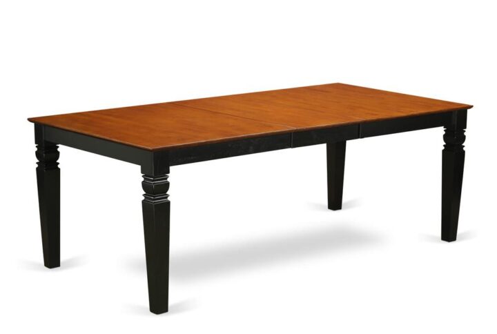 This type of rectangular kitchen table facilitates an affectionate family feeling. A comfortable and luxurious Black and Cherry color offers any dining area a relaxing and friendly feel with this kitchen table. With a soft rounded bevel at the edge of the table top