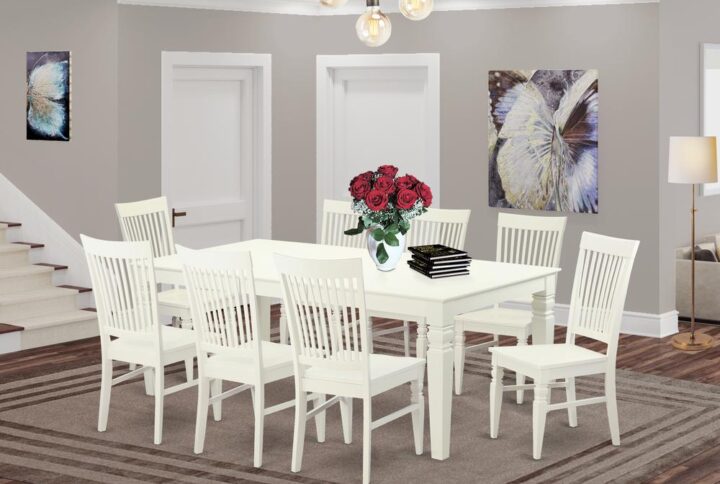 This beautiful dining room set is reminiscent of a timeless Missionary style and adds an classy