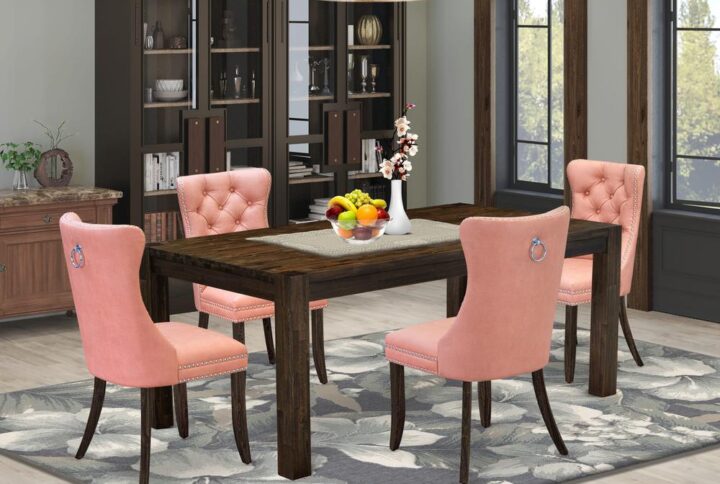 EAST WEST FURNITURE - LMDA5-07-T23 - 5-PIECE DINING TABLE SET
