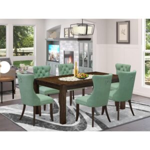 EAST WEST FURNITURE - LMDA7-07-T22 - 7-PIECE DINING TABLE SET