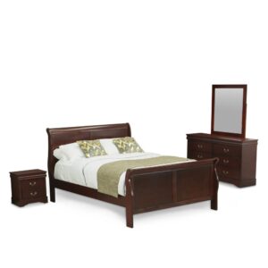 East-West Furniture bedroom set is an amazing investment that will boost the value of your home and offer charm for a lifetime. This amazing wood bedroom set is created from top quality wood
