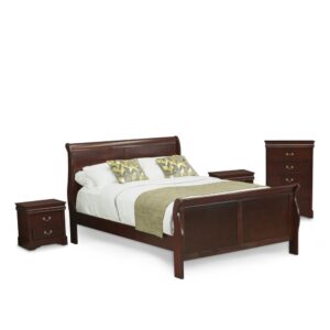 East-West Furniture queen bedroom set is an amazing investment that will boost the value of your home and provide elegance for a lifetime. This wonderful queen size bed set is built of premium quality wood