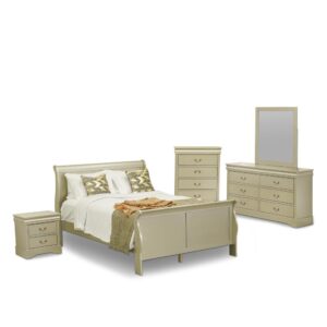 East-West Furniture solid wood bedroom set is a good investment that will boost the value of your home and offer elegance for a lifetime. This gorgeous bedroom set is produced from top quality wood