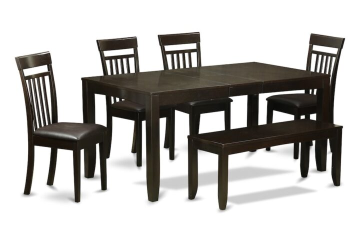 Solid wood dinette set boasts glossy