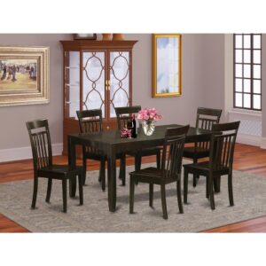 Solid wood dinette table set provides smooth