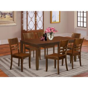 dining room chair. The butterfly leaf is conveniently adjusted making dining area for intimate gatherings or great celebrations. Regency model dinette chair with curved lines provide relaxing sustain for your back while incorporating an attractive feature. Dining chair seat in either solid wood