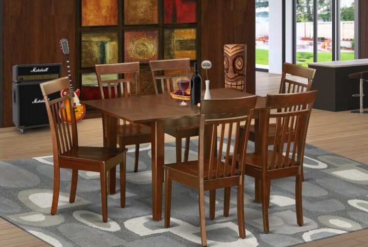 Rectangle-shaped small kitchen table is fashioned in a contemporary trend while having fresh and clean facets in addition to smooth contours. Dinette table additionally kitchen dining chairs have been constructed of fine Asian wood for good quality additionally sustainability. Dining room chair come with either wood