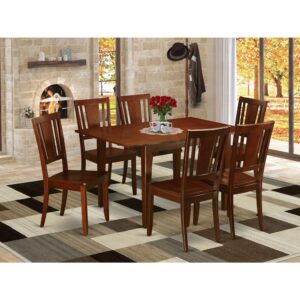 The dining table set has an amazing finish and comes with encompassed distinctiveness and beauty. Chairs are available in either solid wood