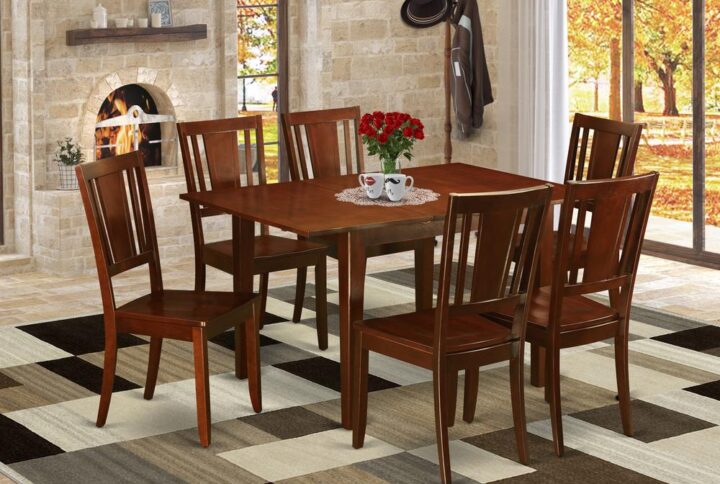 The dining table set has an amazing finish and comes with encompassed distinctiveness and beauty. Chairs are available in either solid wood