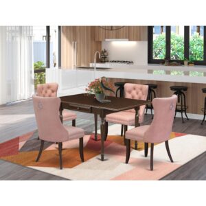 EAST WEST FURNITURE - MZDA5-MAH-23 - 5-PIECE MODERN DINING TABLE SET