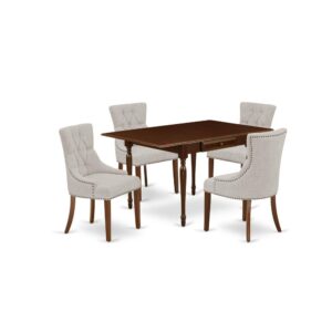 Upgrade your kitchen space using this simple yet convenient MZFR5-MAH-05 dinette sets for small spaces. Designed in the transitional style for your casual dining area