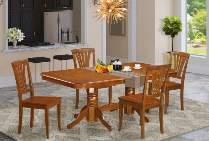 Small dining table features classic design