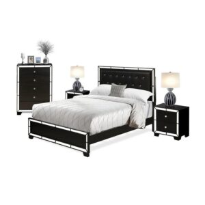 This gorgeous king bedroom set is a shining example of innovative style and forward thinking. Add elements of antique glamour to your bedroom with this gorgeous king size bed set. Crafted with durable wooden