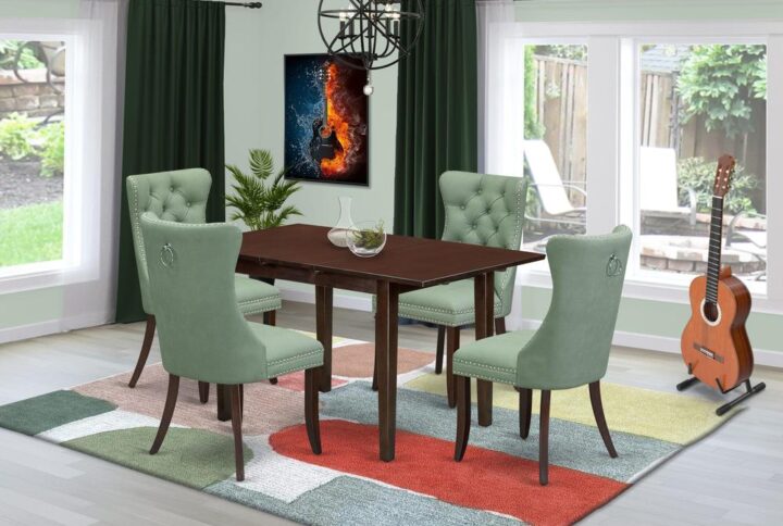 EAST WEST FURNITURE - NFDA5-MAH-22 - 5-PIECE KITCHEN DINING TABLE SET