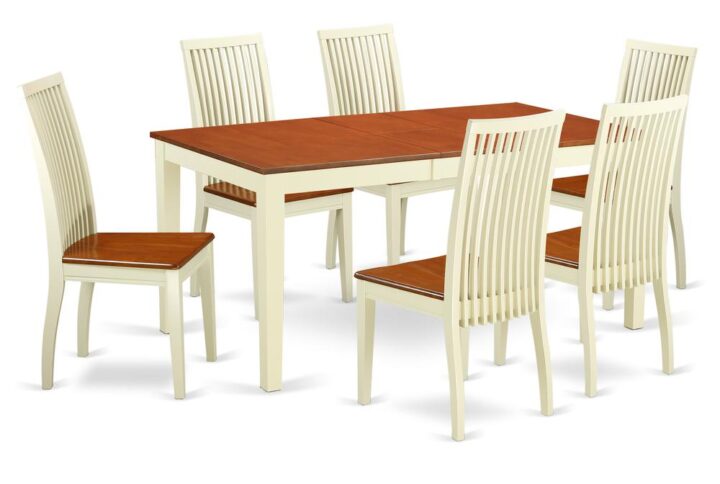 Treat your room's decor with a new and polished look with this modern 7 Piece Dining Set. Constructed from exotic Asian wood
