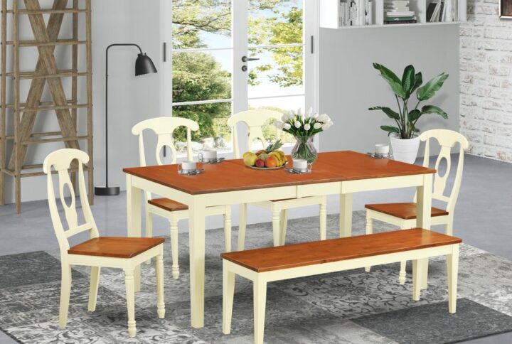 This specific masterfully built table and chairs set is composed of the highest-quality rubber wood (Asian Hardwood)