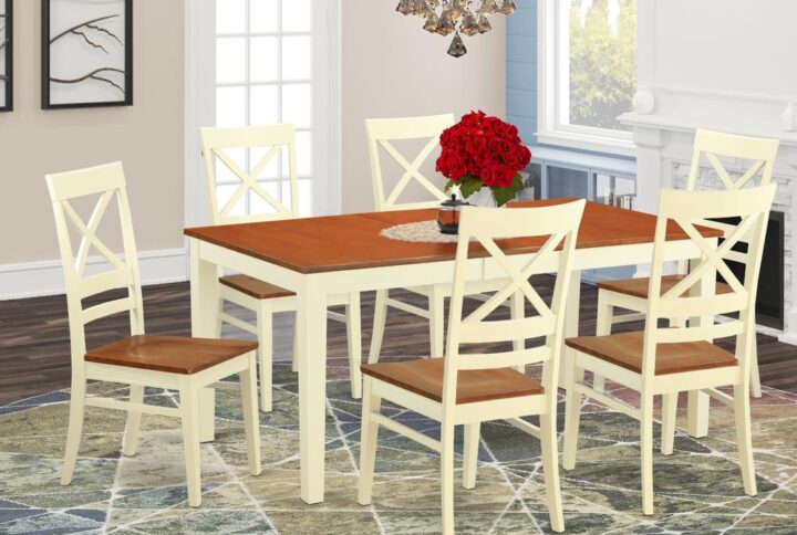 There are 6 chairs included in this specific dynamic dinette set. You might be able to land a second dining table at a particular angle within this set. You may have a great Dinner when you are able to use the right dining set in this given situation. It is certainly possible to squeeze 6 people into this table and still have lots of space. There are 6 dining chairs in the set