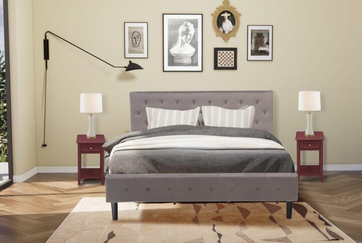 EAST WEST FURNITURE - NL19Q-1GA0C - 2 PC QUEEN BED SET  This stunning modern bedroom set is a shining example of innovative design and forward thinking. Add elements of classic glamour to your bedroom with this gorgeous bedroom set. Crafted with sturdy wooden