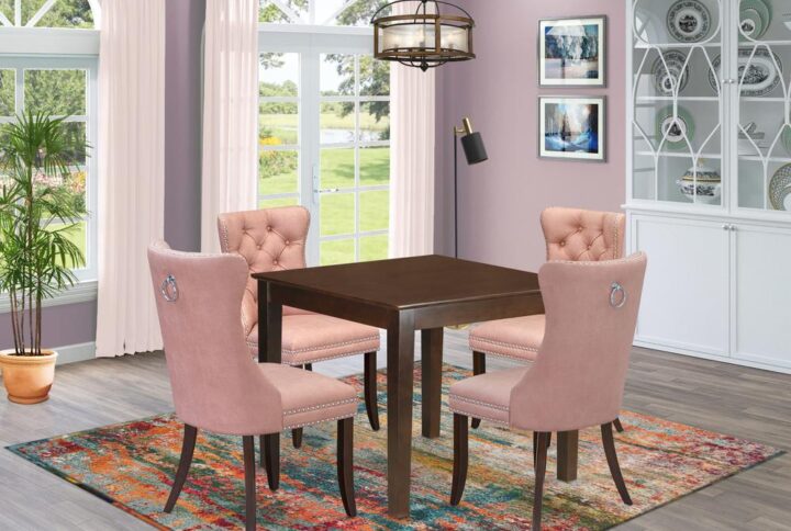 EAST WEST FURNITURE - OXDA5-MAH-23 - 5-PIECE MODERN DINING TABLE SET