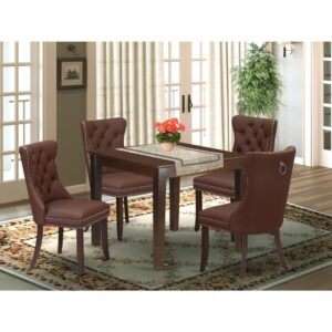 EAST WEST FURNITURE - OXDA5-MAH-26 - 5-PIECE MODERN DINING TABLE SET