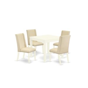 EAST WEST FURNITURE 5-PC KITCHEN TABLE SET 4 ATTRACTIVE PARSON CHAIR AND RECTANGULAR TABLE
