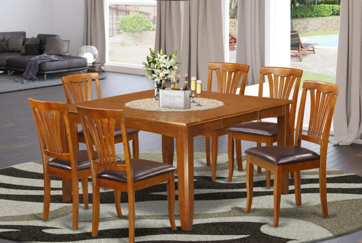 This amazing table set delivers a more traditional style that includes dinette table and dining room chairs which you'll find right at your home either in an operational cooking area or formal dining area. The Dark Saddle Brown tone is going to compliment any furnishing and supply a distinct element into the dining room or an efficient engagement of design cohesion. The dinette table and dinette chairs have a relatively easy and silky finish with beveled edges and harmonizing Saddle Brown color. The slick dining chairs have an eye-catching and comfy experience that's necessary for extended periods of seated interactions at this valuable kitchen table. The dining table is connected to 4 sturdy corner legs to get sufficient leg room and personal seating spaciousness.