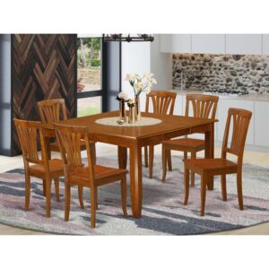 This dinette set delivers a conservative look with small kitchen table and dining room chairs which are right in your own home in either a functioning kitchen area or specialised dining room. The Dark Saddle Brown tone is going to enhance any interior decoration and give a supporting aspect for the area or perhaps an useful immersion of style and design cohesion. The kitchen dinette table and kitchen dining chairs have a clean and modern color with beveled aspects and harmonizing Saddle Brown color. The clever dinette chairs come with a satisfying and comfortable sense that's vital for long periods of seated discussions at this valuable kitchen table. The small kitchen table is simply mounted on 4 solid corner legs to obtain sufficient leg room as well as seating spaciousness.