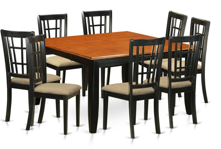 Place this modern dining room table set in your dining room or kitchen and gatherings with friends and family become more enjoyable. The sturdy