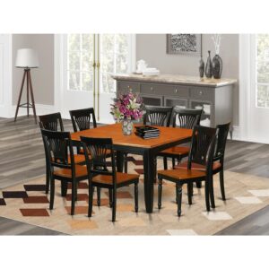 Place this modern table and chairs in your dining room of kitchen and gatherings with friends and family become more enjoyable. The sturdy
