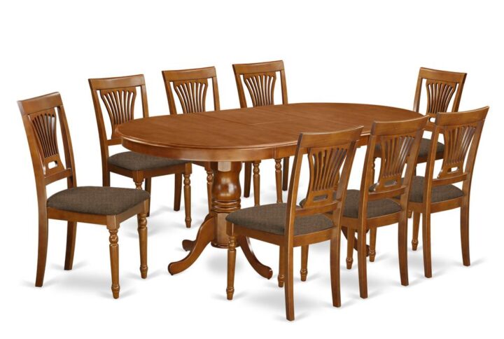 This Plainville dinette set has an attractive finish employing a countryside laid-back impression. Combined the straightforward care of a simple hardwood dining table top with antique fashioned legs for the personalised appearance. The clean oval table top