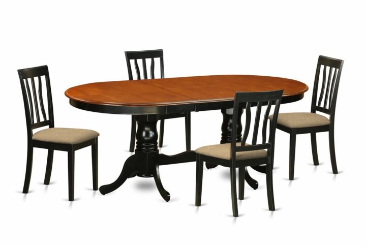 This excellent kitchen table set features an amazing finish which has a country peaceful experience. Joining together the easy care of an ordinary wood dining table top with classic specially designed legs with the unique look. The streamlined oval dining table top that reaches up to 78 inches