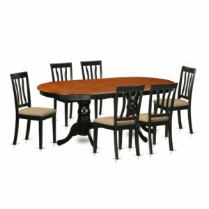 This unique dinette set contains a splendid finish which has a countryside relaxing feel. Joining together the uncomplicated care of an ordinary wood kitchen table top with vintage designed legs with the unique look. The streamlined oval kitchen table top that reaches up to 78 inches