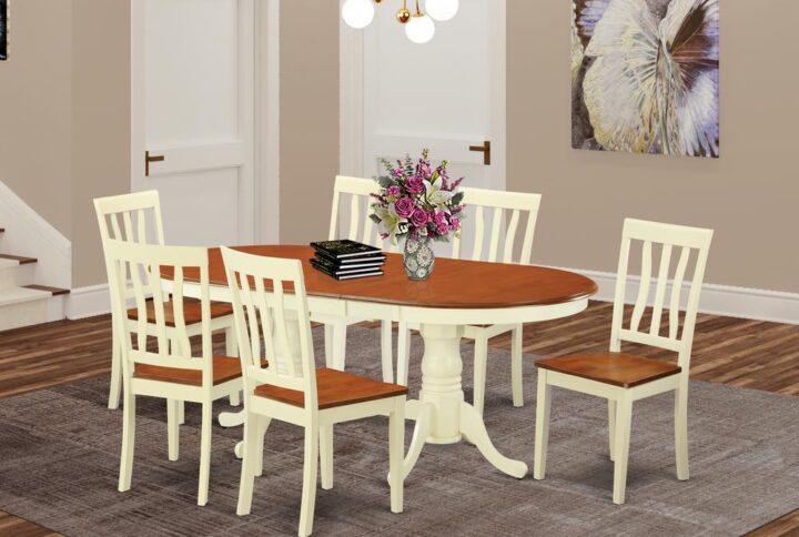 The search for that incredibly elusive table set that’s equal parts sophisticated and comfortable is fulfilled with this particular 7-piece set. With 6 chairs