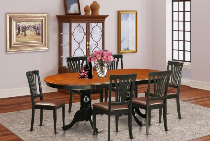 Our 7-piece dining set offers a sturdy and long-lasting set