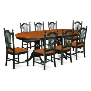 Treat your room's decor with a new and polished look with this modern 9 Piece Dining Set. If you prefer to have top quality