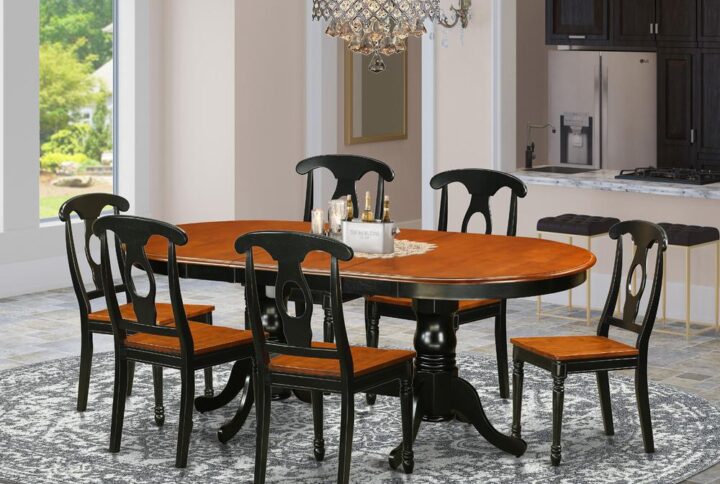 Our dining table set for 6 provides a sturdy and long-lasting set