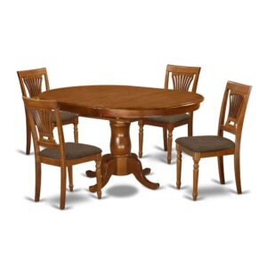 This type of eye-catching Asian hardwood dining room table as well as Kitchen dining chair set fits well for the majority of dining rooms or kitchens. The kitchen table along with expansion leaf that folds and stores right under the table. The pedestal table is in an fascinating Saddle Brown