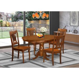 This type of eye-catching Asian hardwood table as well as Kitchen area dining chair set complements well for most dining rooms or kitchens. The table posseses an expansion leaf that retracts and stores right underneath the table top. The pedestal dining room table is in an eye-catching Saddle Brown