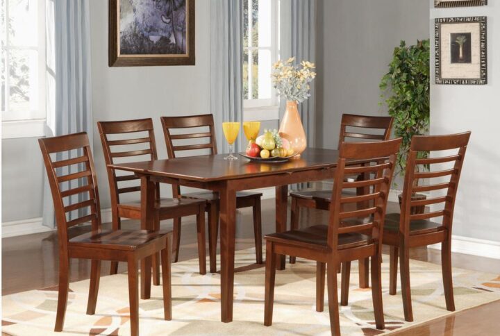These types of Picasso dinette sets are superbly designed and enhance using a nice Mahogany color. This sleek