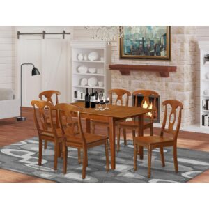 A complete table and chairs set which comes with matching dining room chair and small table. Great selection of small table sets for small rooms