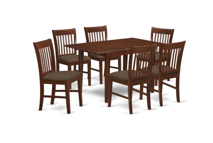 This specific sleek traditional small dining table set includes no plastic