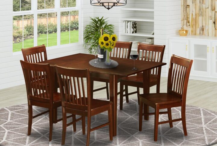 This specific smooth traditional dinette set is made of no plastic-type material