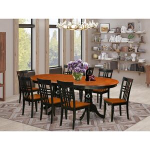 This unique Plainville table and chairs set with oval dining room table and chairs in Buttermilk & Cherry blends comfortability and old fashioned style to fit just about any dining-room. The durable